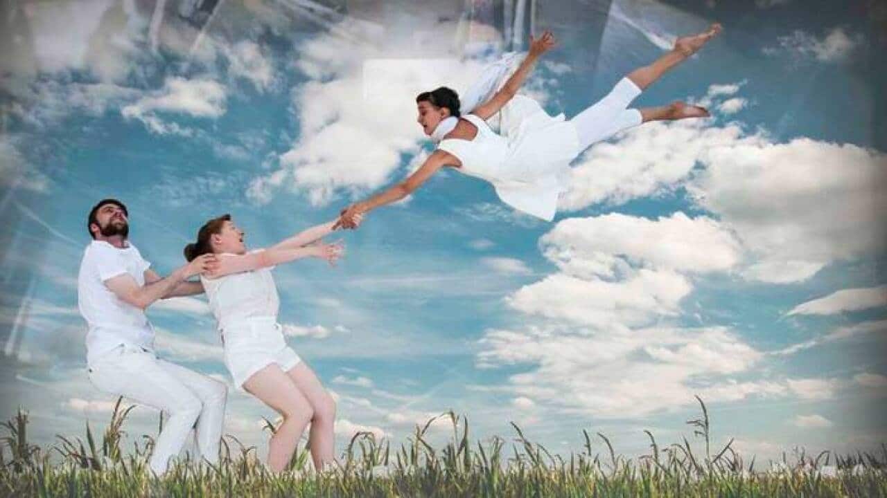 In Helvetica dance group