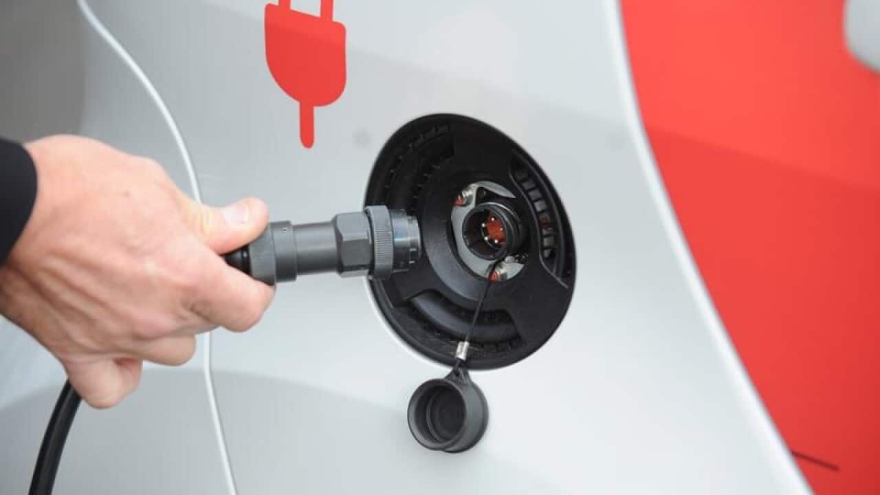 An electric car in Melbourne