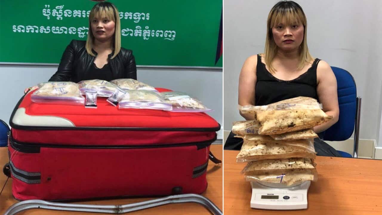 An Australian woman has been arrested in Cambodia