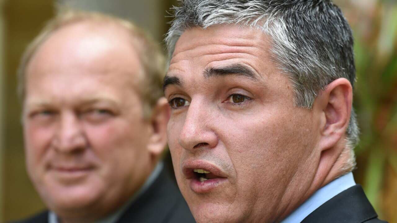 Katter Australia Party (KAP) MPs Rob Katter (right) and Shane Knuth