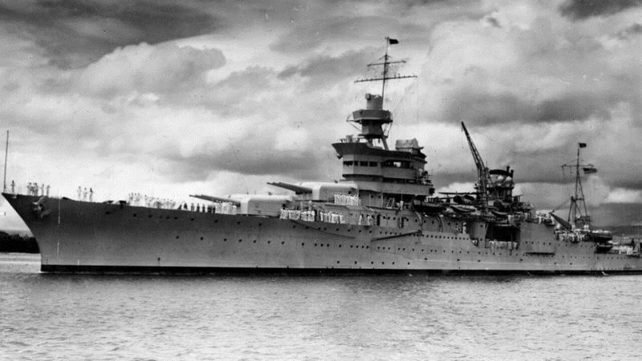 USS Indianapolis in Pearl Harbor, USA, in 1937.