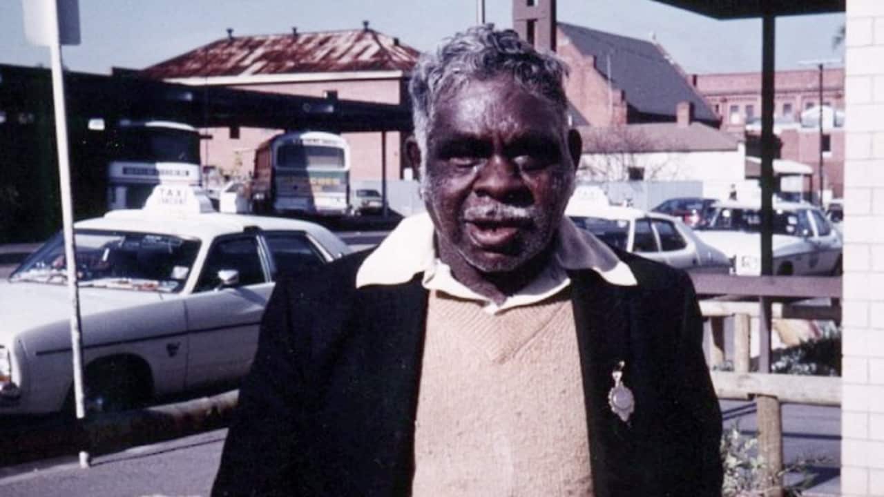 Jimmy James OAM, wearing his medal, awarded after rescuing an abducted 8-year old girl.
