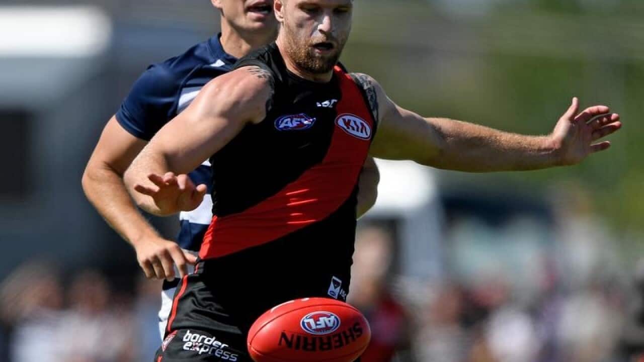 A file image of AFL player Jake Stringer of the Bombers in action.