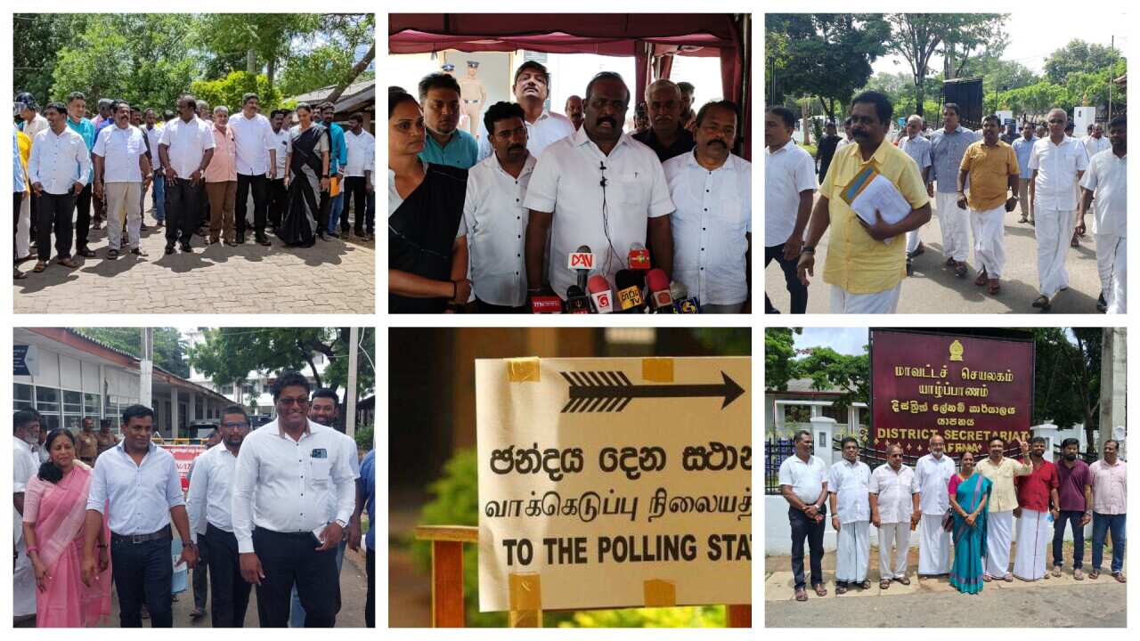 Tamil parties file their nominations at the upcoming Parliamentary election in Sri Lanka