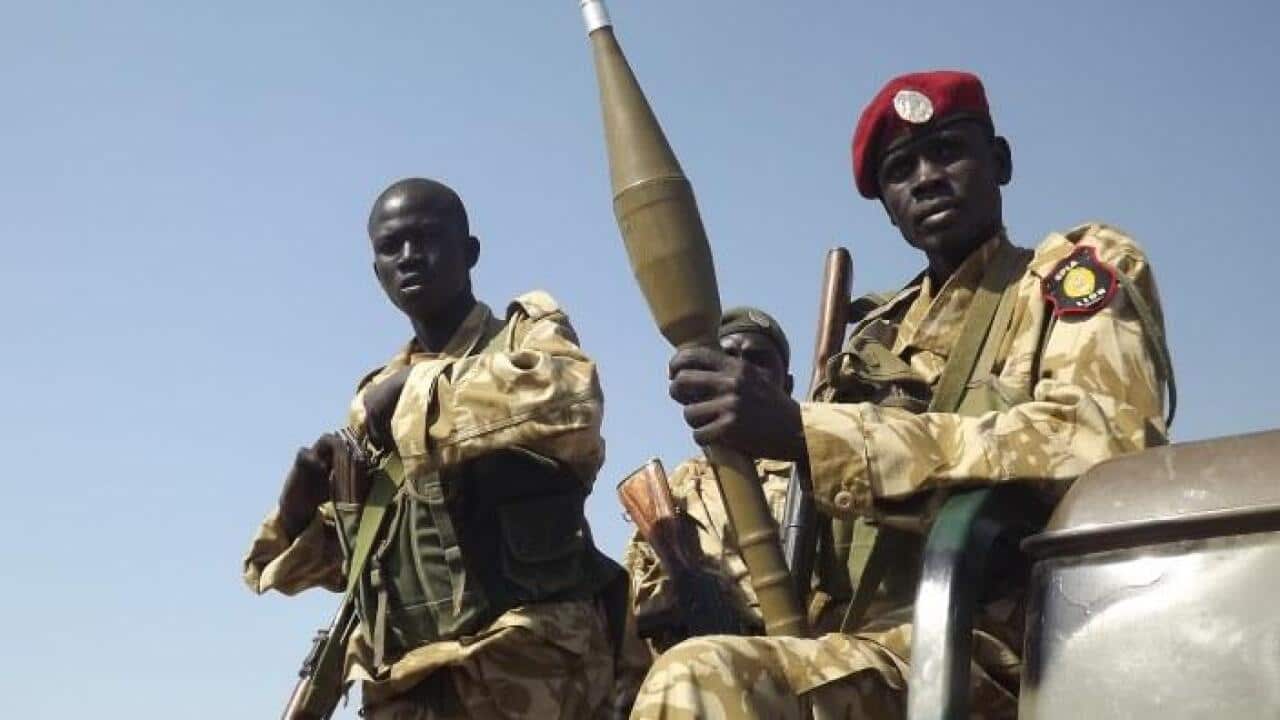 South Sudan army soldiers