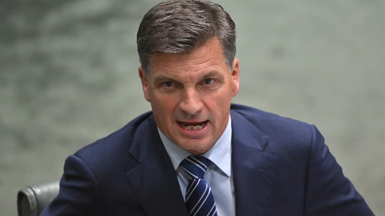 Leader of the Opposition Angus Taylor before Question Time in the House of Representatives at Parliament House in Canberra.