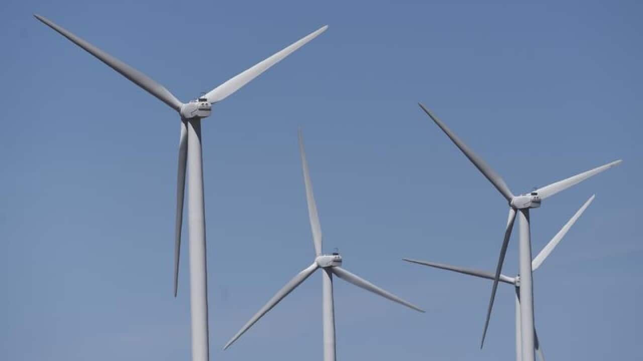 Turbines at a wind farm