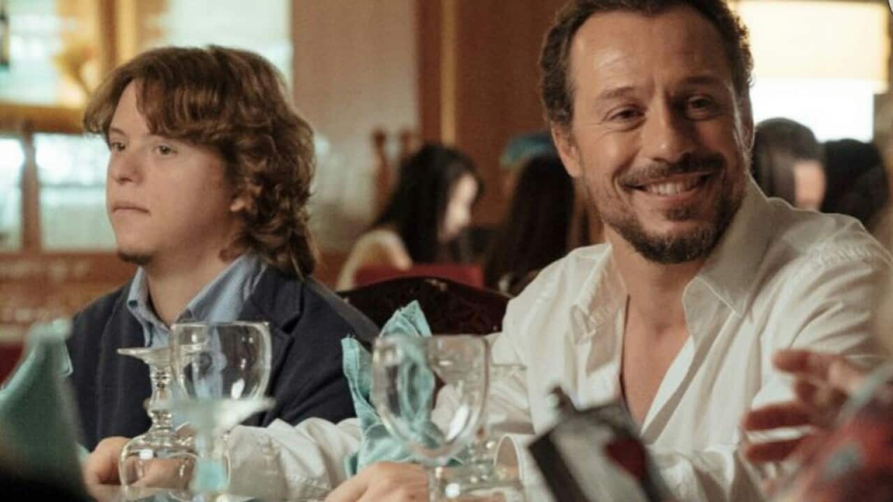 Gianluca Spaziai sul set del film "Fortunata"