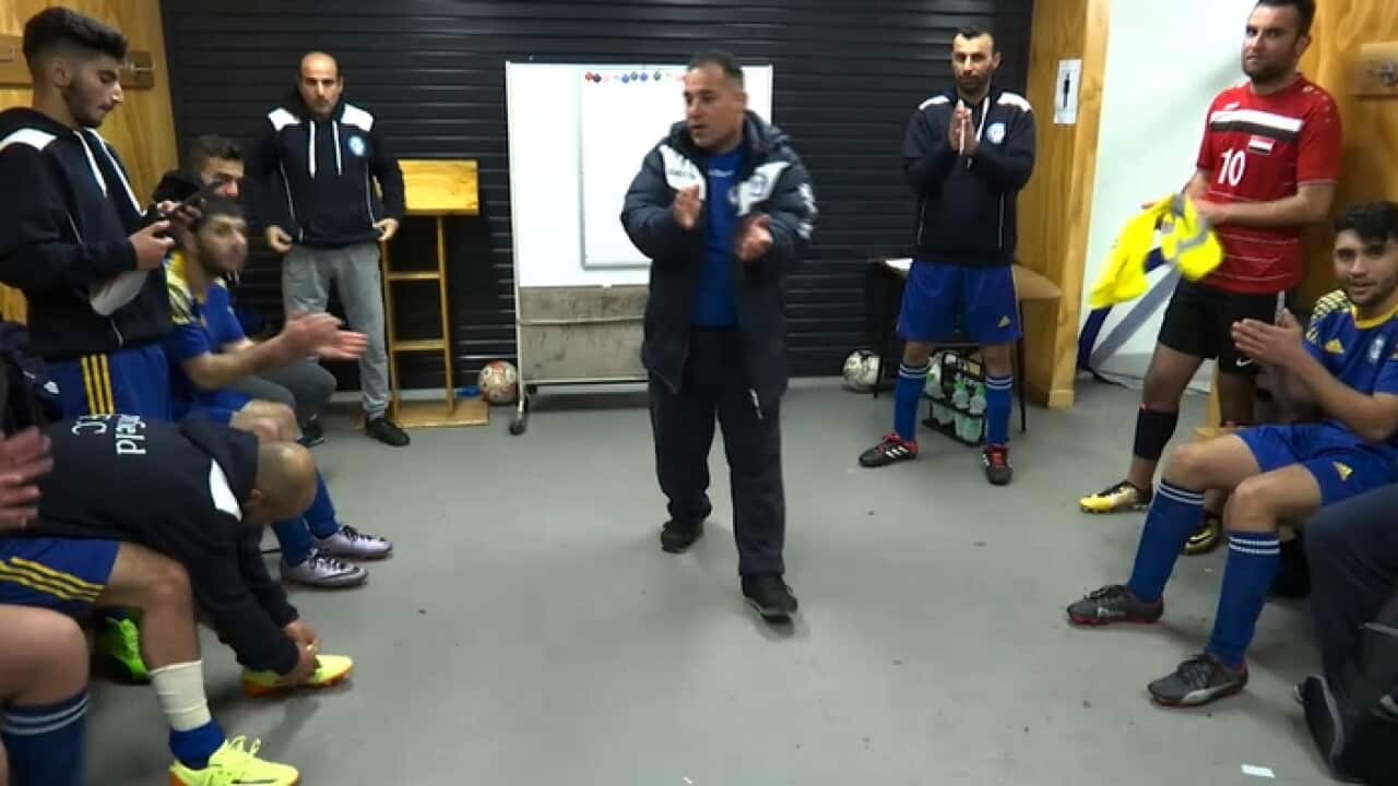 Coach Hani Pito applauds his successful Upfield side