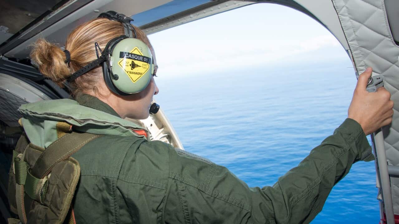 crew members of a French Air Force Casa aircraft