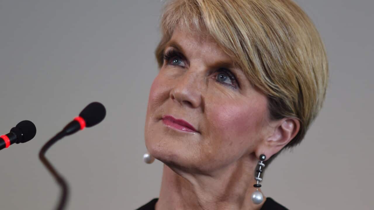 Australia's Foreign Minister Julie Bishop