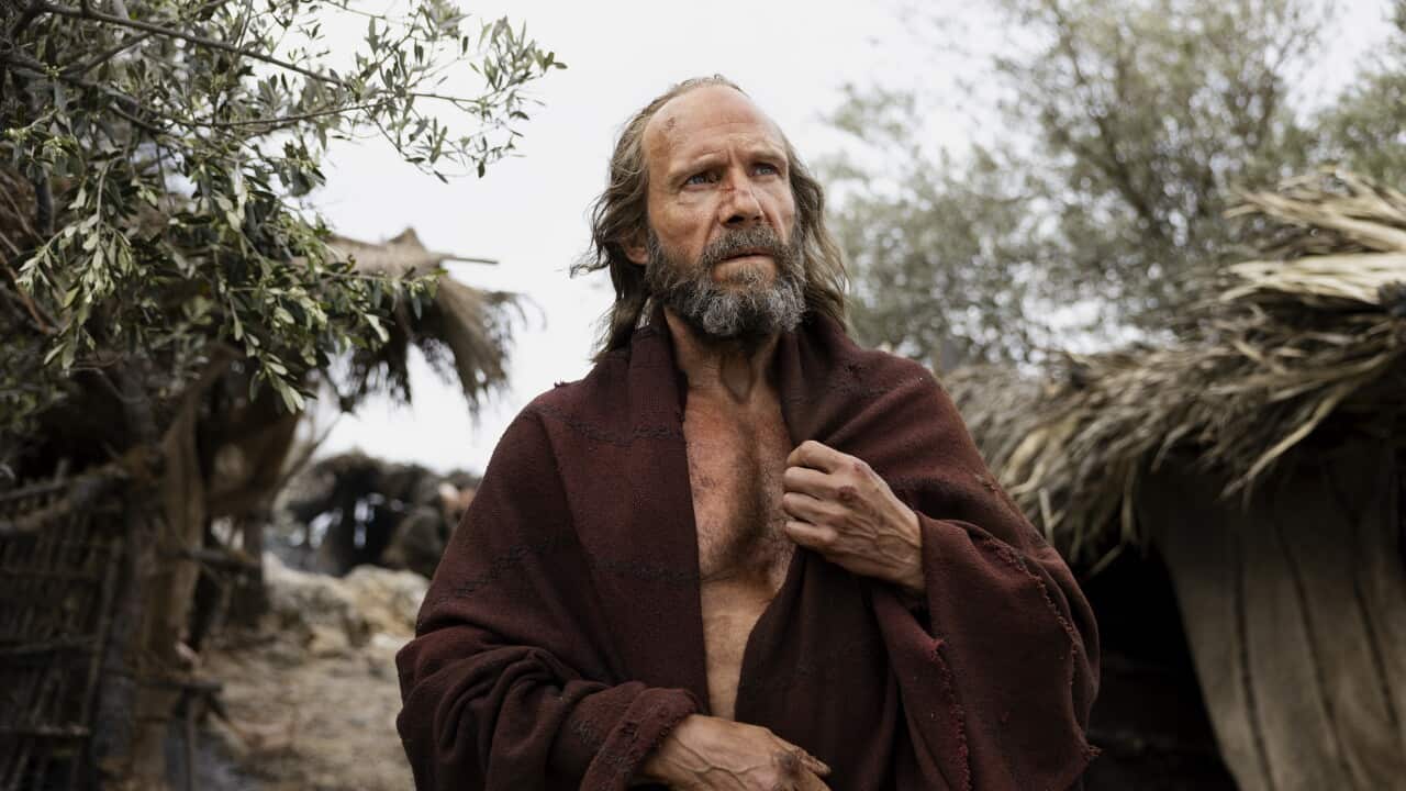 Ralph Fiennes as Odysseus in 'The Return'.