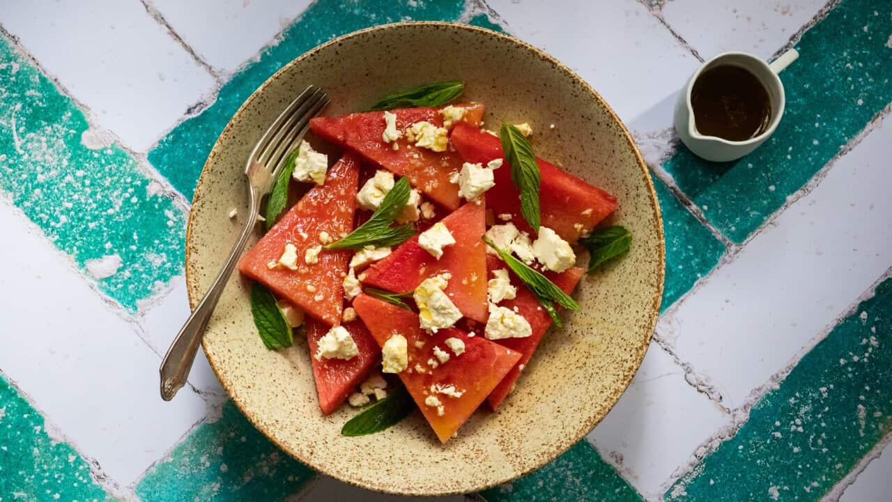 Watermelon and feta salad