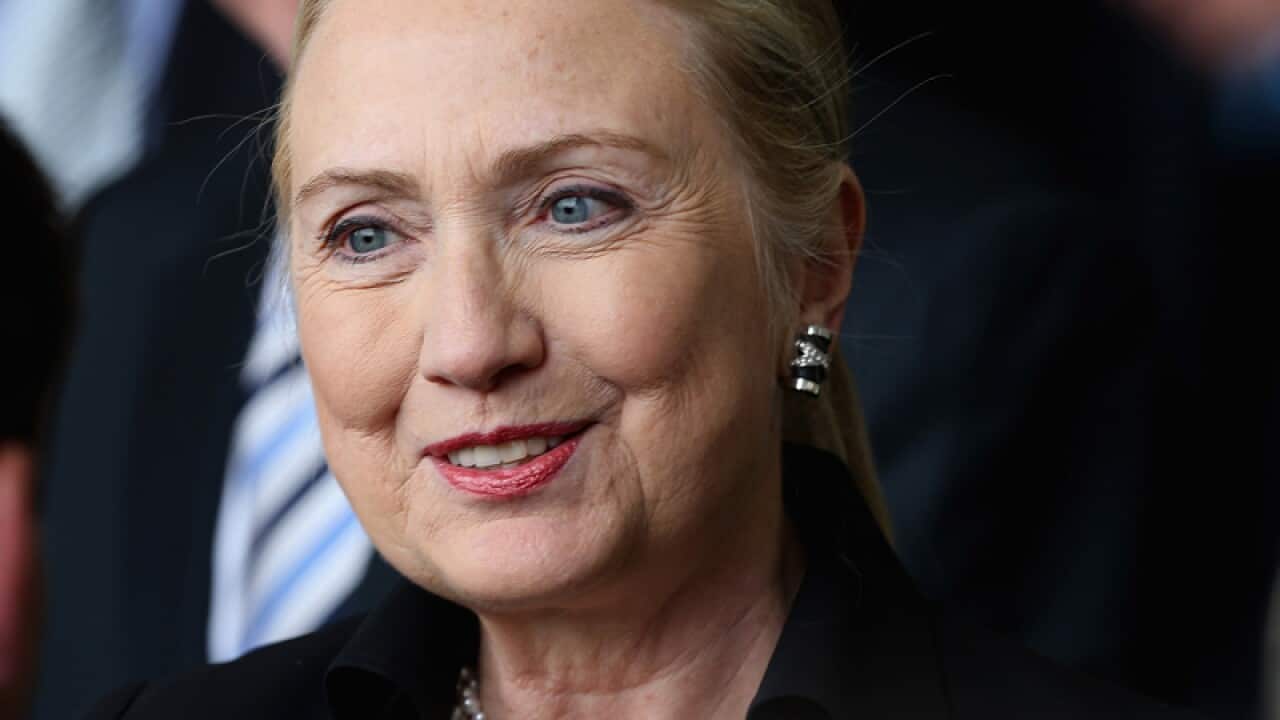 Clinton enjoys some rare down time in SA