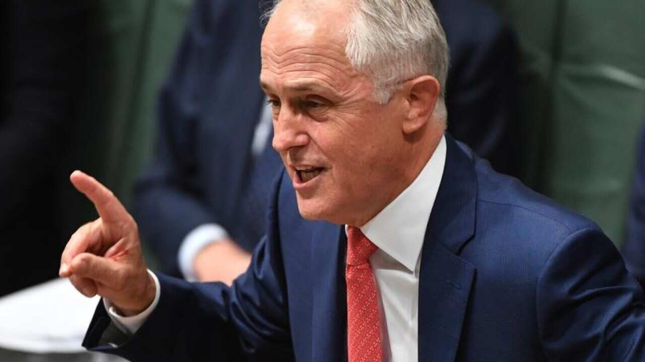 PM Malcolm Turnbull at Question Time at Parliament House in Canberra.