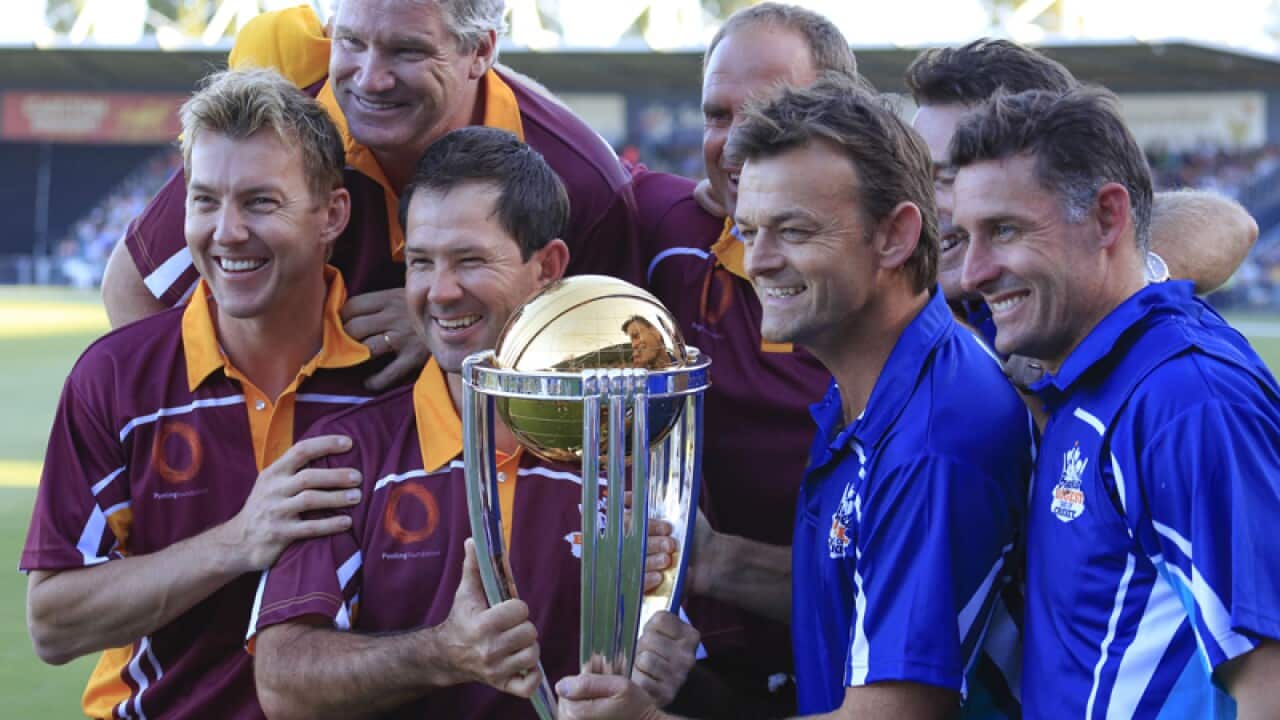 Teams during the Ricky Ponting Tribute match