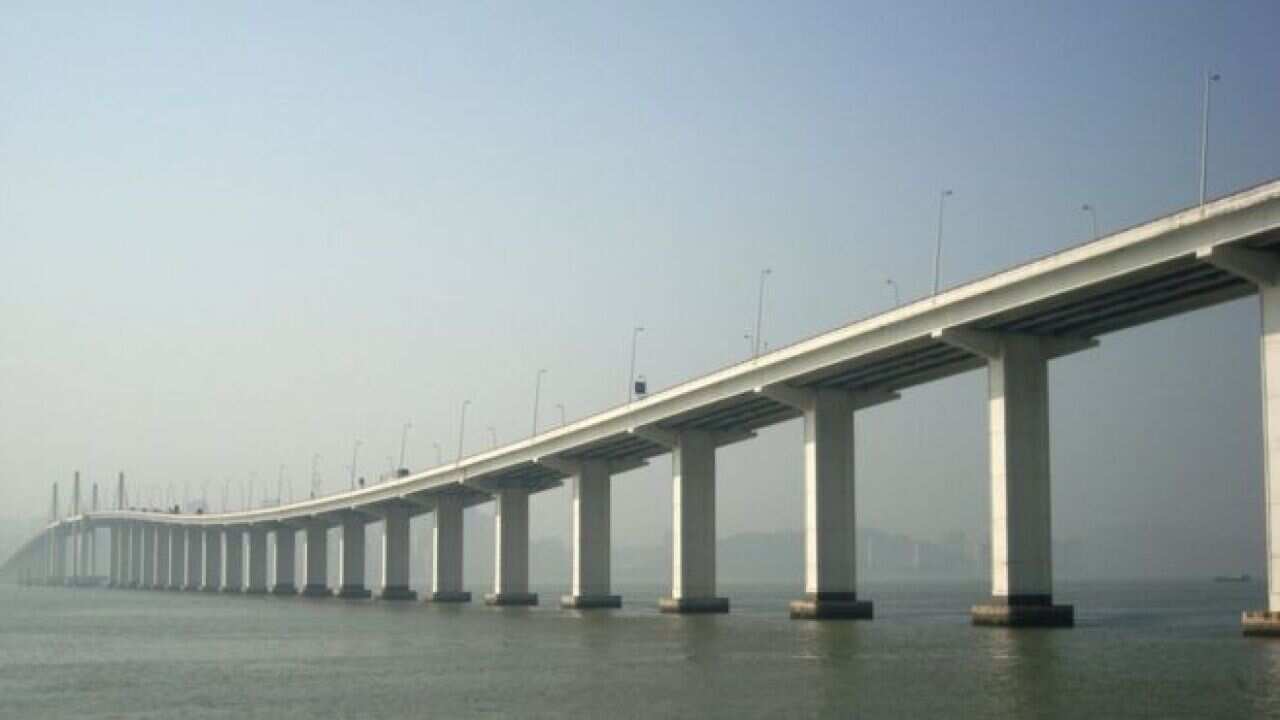 The Hong Kong-Macau sea bridge