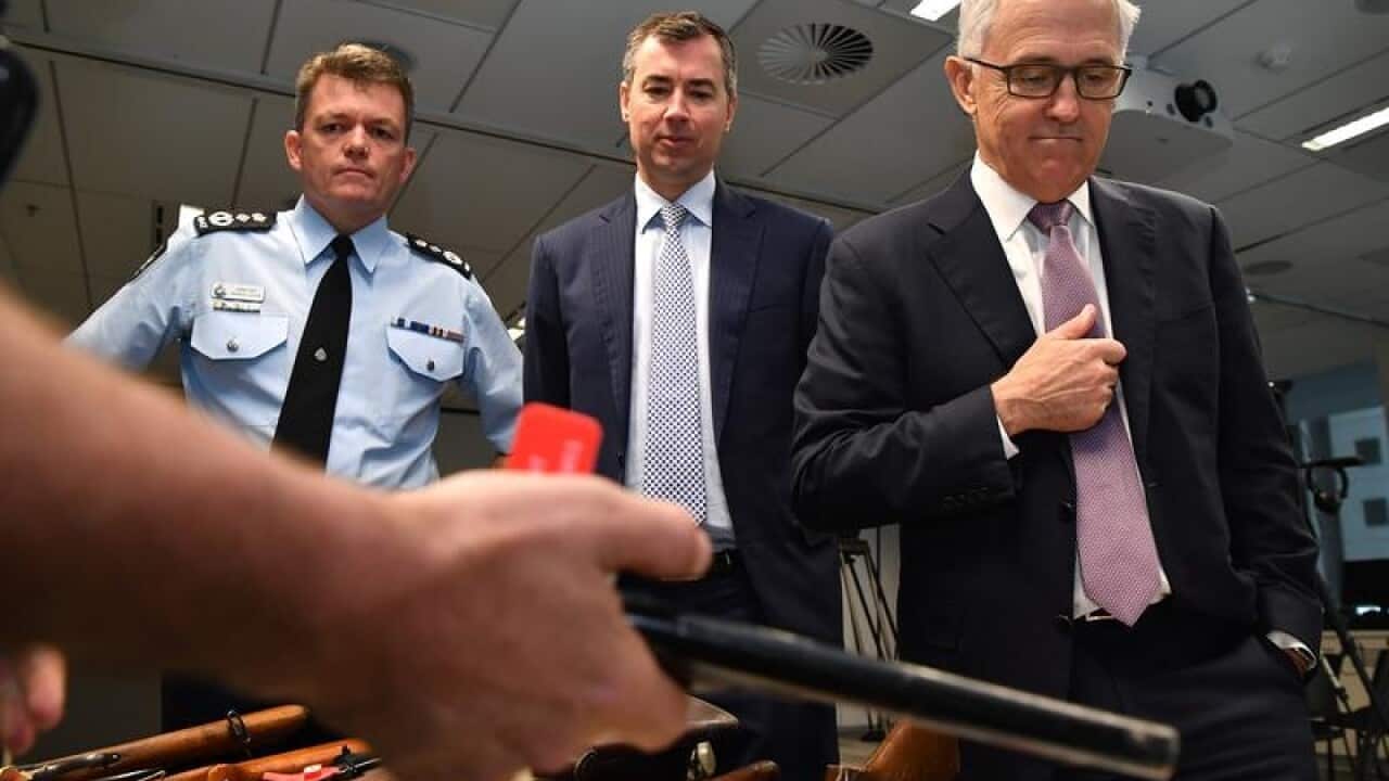 Andrew Colvin, Michael Keenan and Malcolm Turnbul