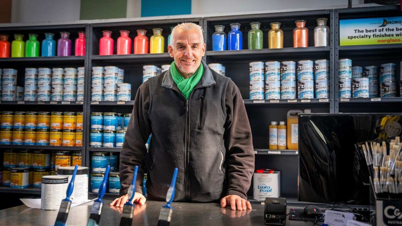David Stuart has adapted his paint business to save thousands on running costs (SBS Spencer Austad).jpg