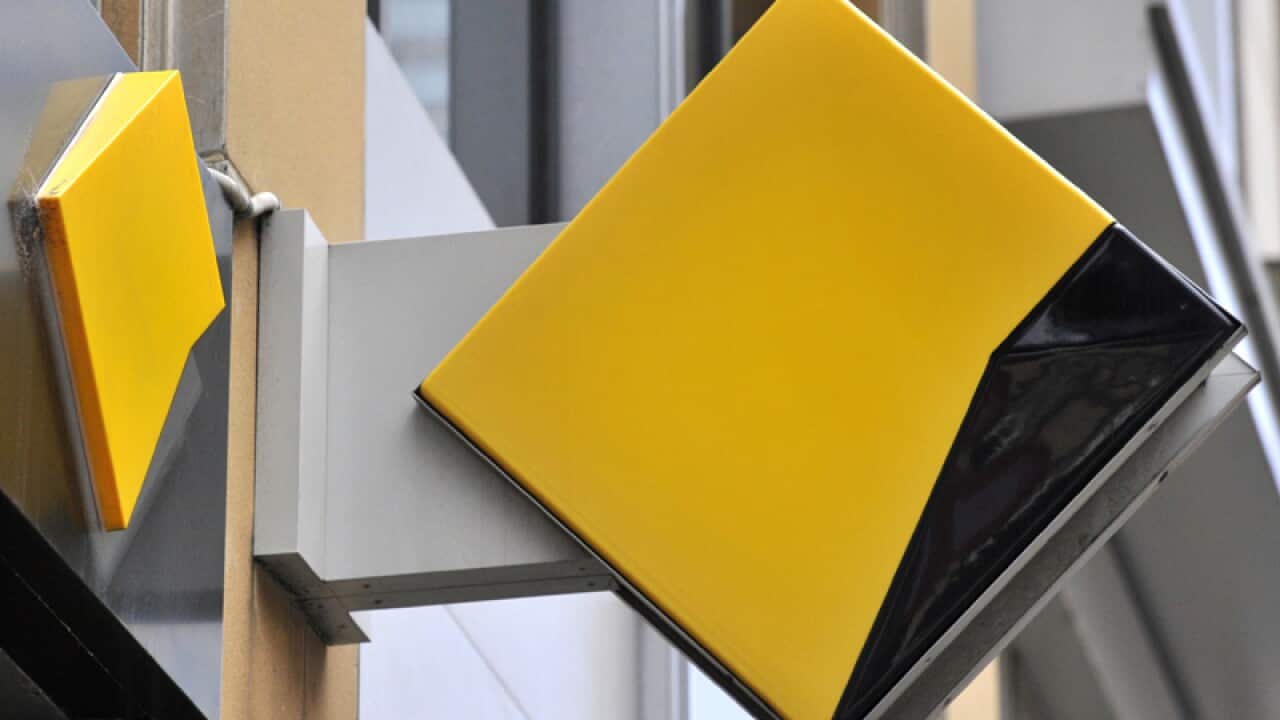 Commonwealth Bank of Australia (CBA) bank signage in Sydney