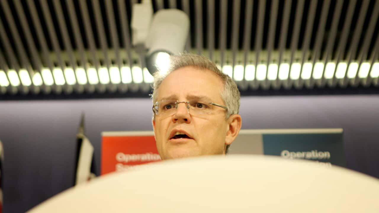 Immigration Minister Scott Morrison at a press conference