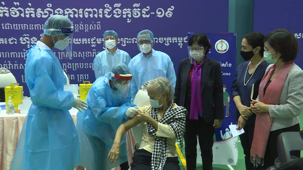Cambodia continues to roll out Covid vaccines in Phnom Penh city