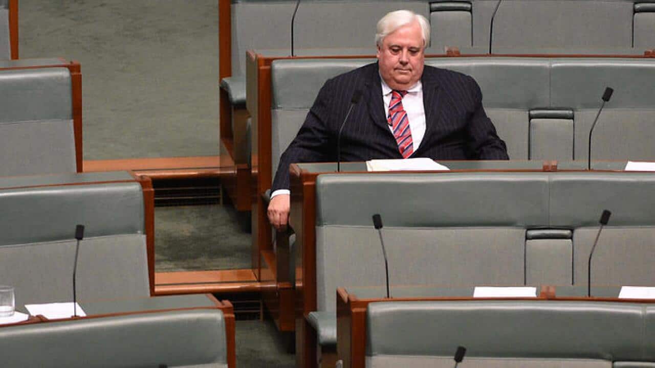 A new poll suggests voter support for federal MP Clive Palmer is almost non-existent. (AAP)