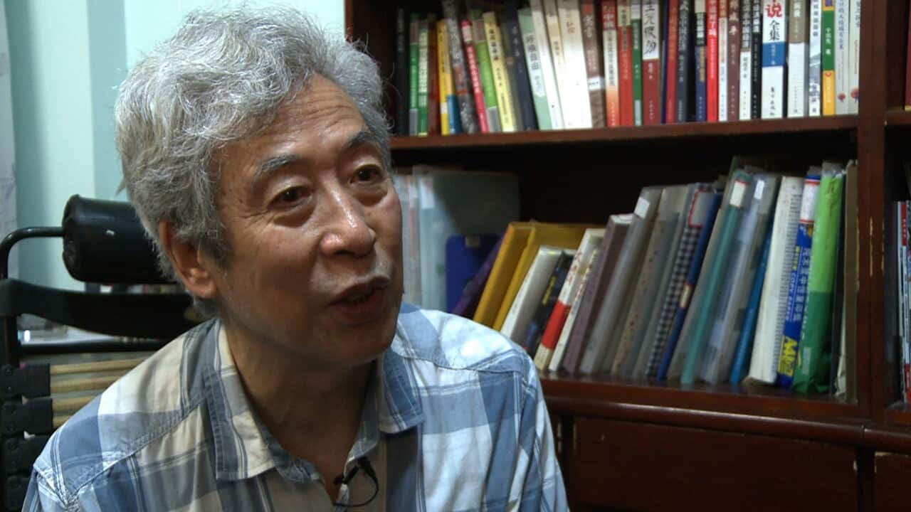 Sun Wenguang talking in his home in Jinan, east China's Shandong province on August 28, 2013.