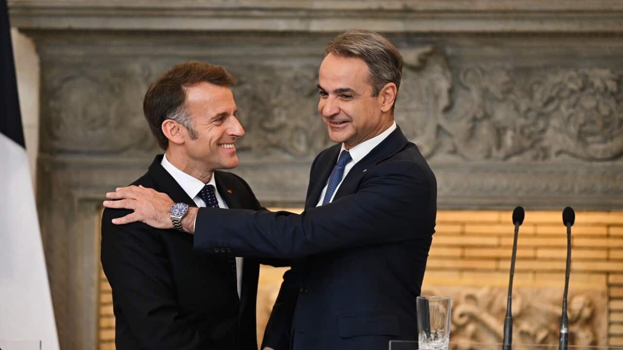 Emmanuel Macron,Kyriakos Mitsotakis