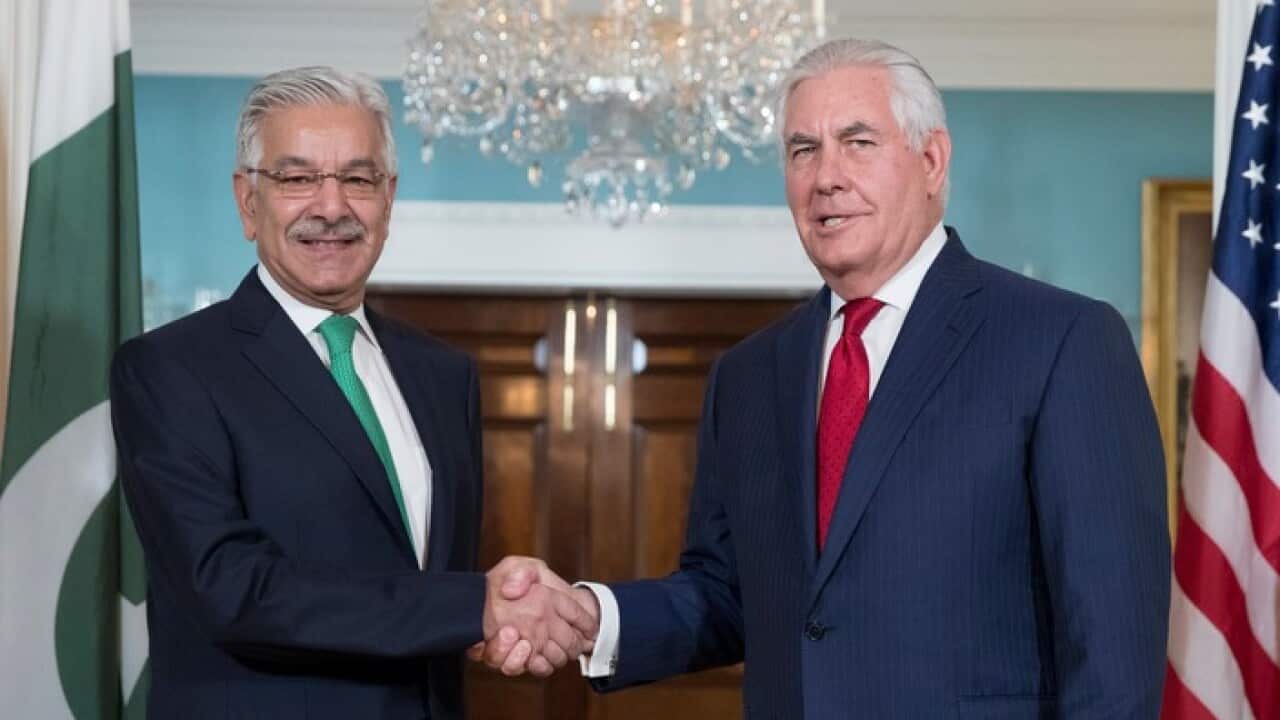 Rex Tillerson and Khawaja Muhammad Asif