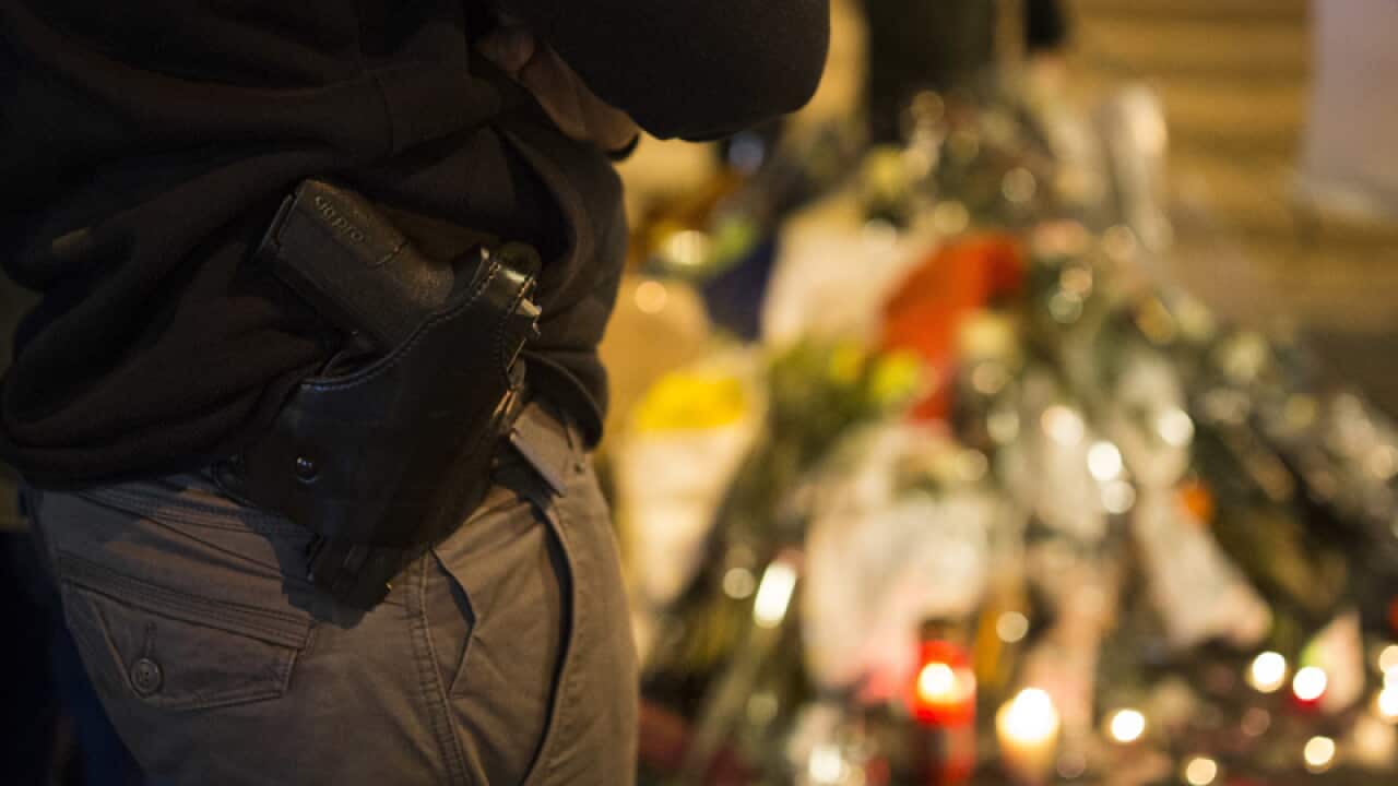 the scene of Thursday's attack on the Champs Elysees