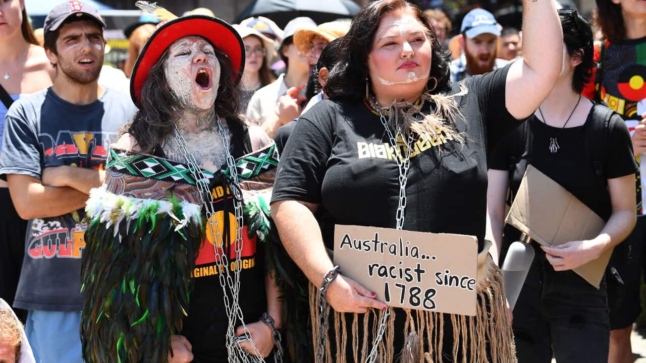 INVASION DAY RALLY BRISBANE racist