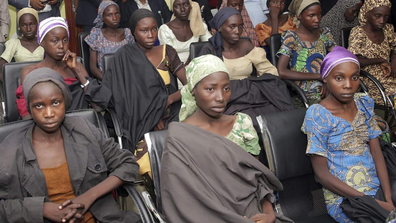 Some of the freed Nigerian schoolgirls