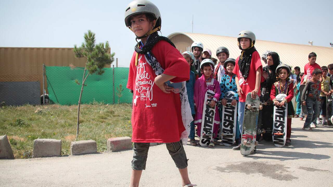 Afghan girl skating