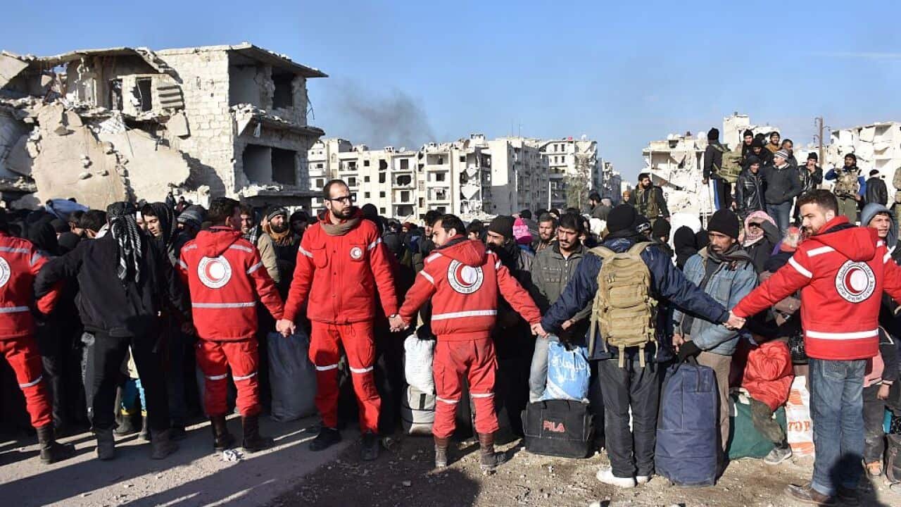 Evacuation of civilians in Aleppo