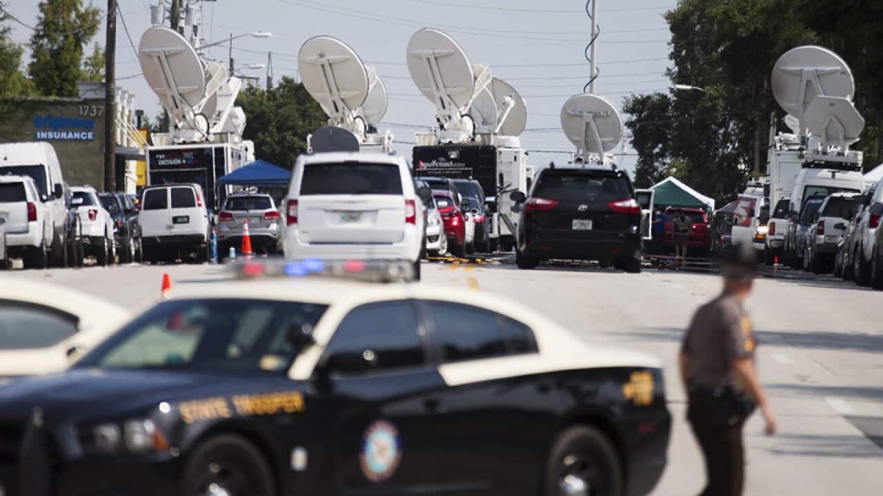 News trucks at the Pulse nightclub
