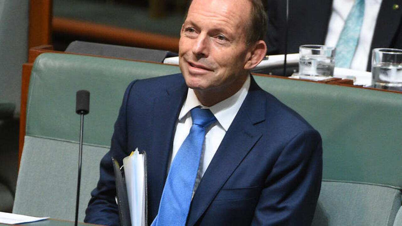 Former prime minister Tony Abbott during Question Time in the House of Representatives in Canberra, Monday, Oct. 17, 2016. (AAP Image/Mick Tsikas) NO ARCHIVING