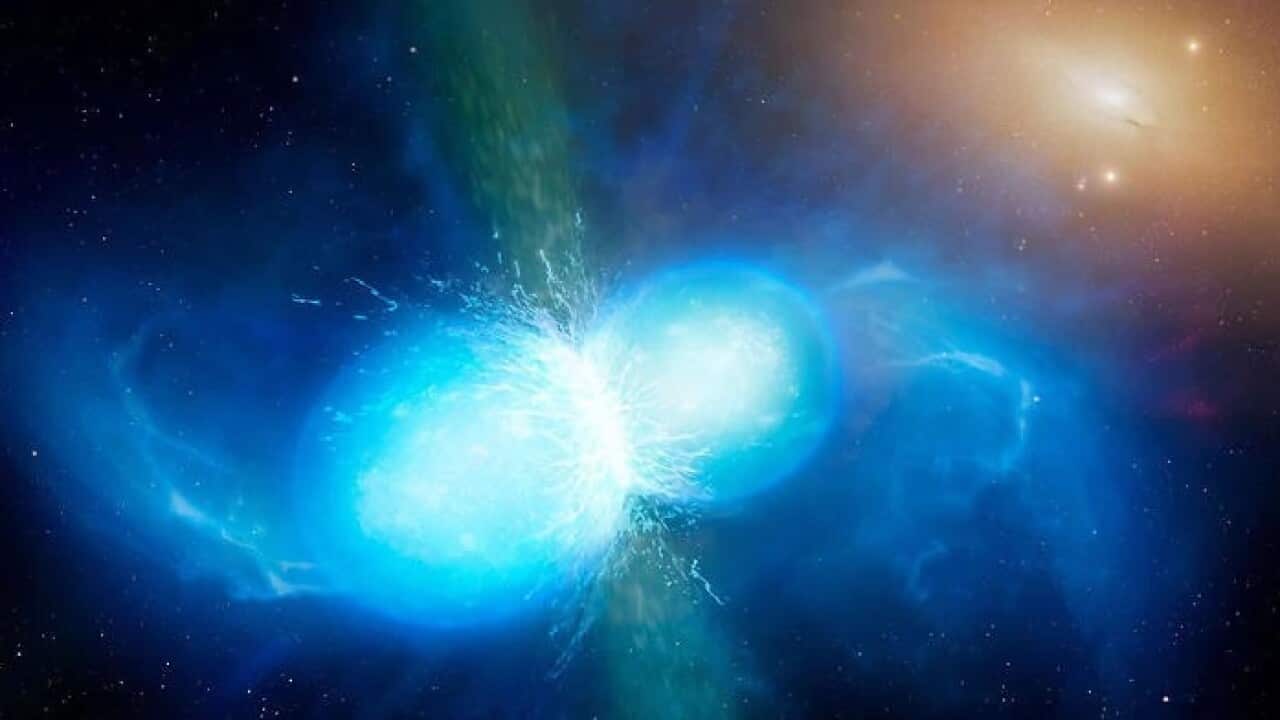two colliding stars