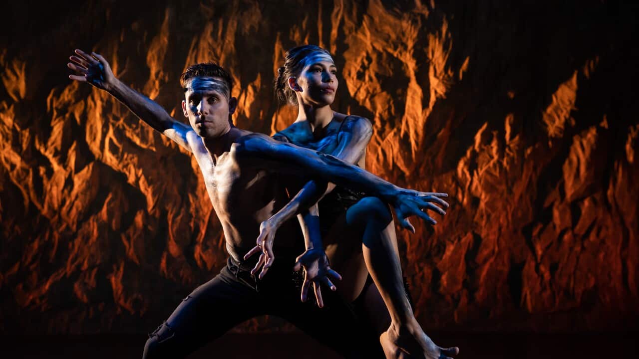 Bangarra dancers at the Knowledge Ground launch. Image: Daniel Boud