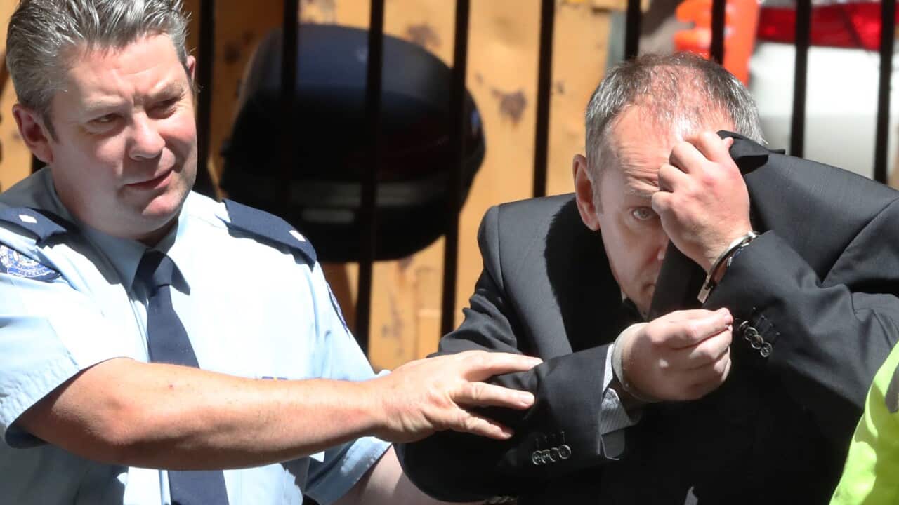 Boris Kunsevitsky leaves the Victorian Supreme Court in Melbourne, Wednesday, January 29, 2020. The Melbourne pedophile has been jailed for 35 years for abusing nearly 50 boys in four countries. (AAP Image/David Crosling) NO ARCHIVING