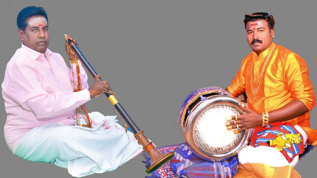 Traditional Tamil Musicians: Jaisankar Kalimuththu on Nadhaswaram, and Mas Soundararajan on Thavil