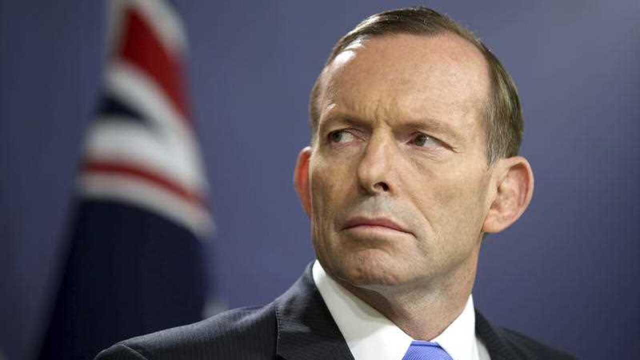 In this Sept. 19, 2014, file photo, former Australian Prime Minister Tony Abbott speaks during a press conference, in Sydney. Australia's Prime Minister Malcolm Turnbull confirmed Friday, Aug. 25, 2017.
