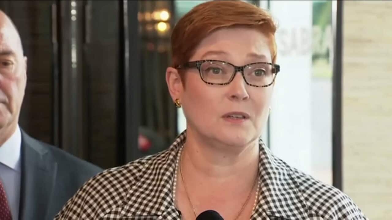 Foreign Minister Marise Payne thanks first responders