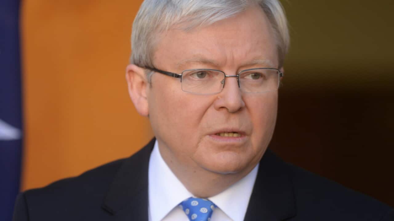 Prime Minister Kevin Rudd addresses the unfolding situation in Syria