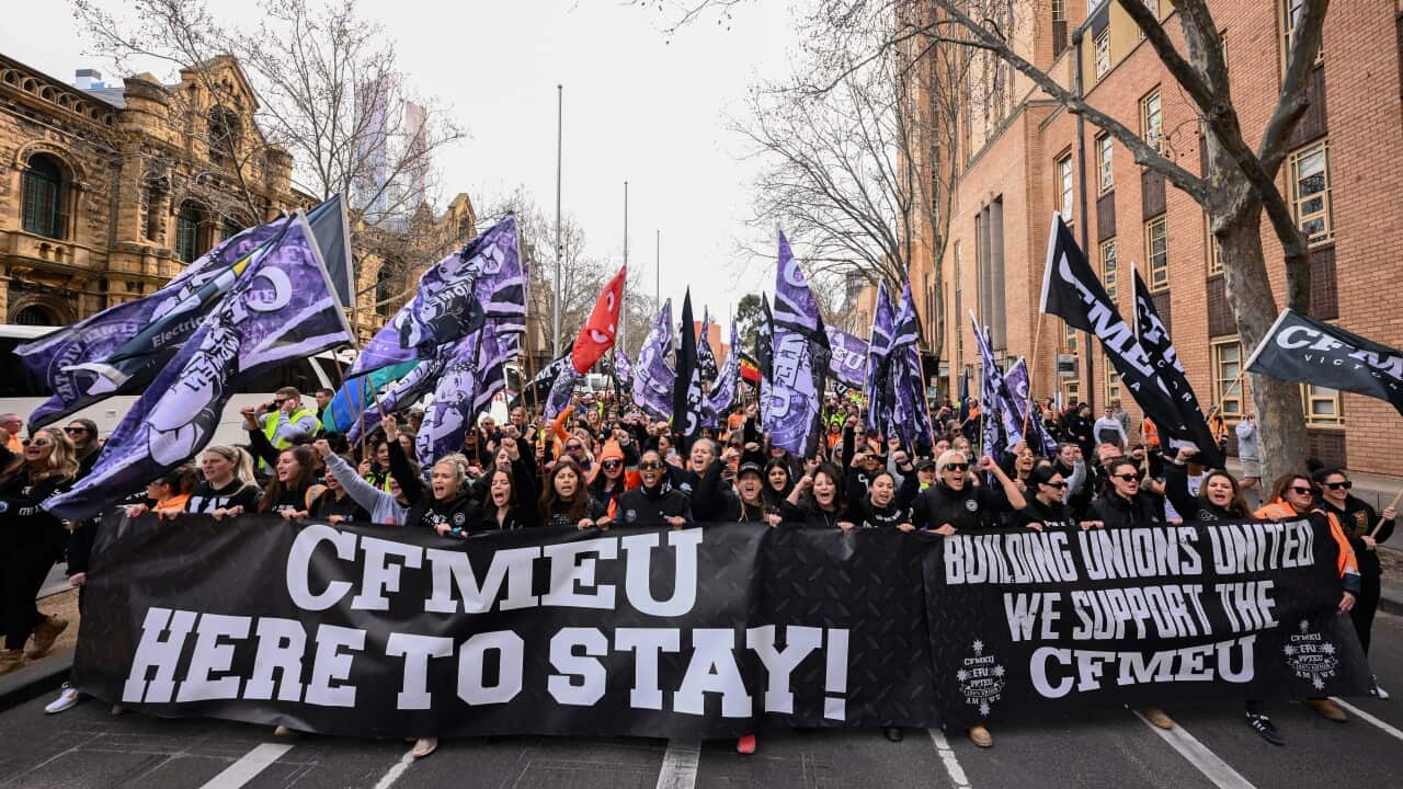 CFMEU MEMBERS RALLY MELBOURNE