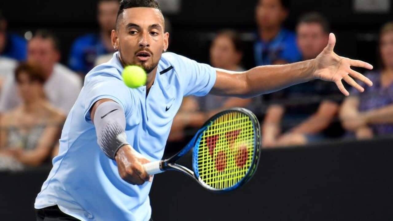 Nick Kyrgios of Australia at the Brisbane International.