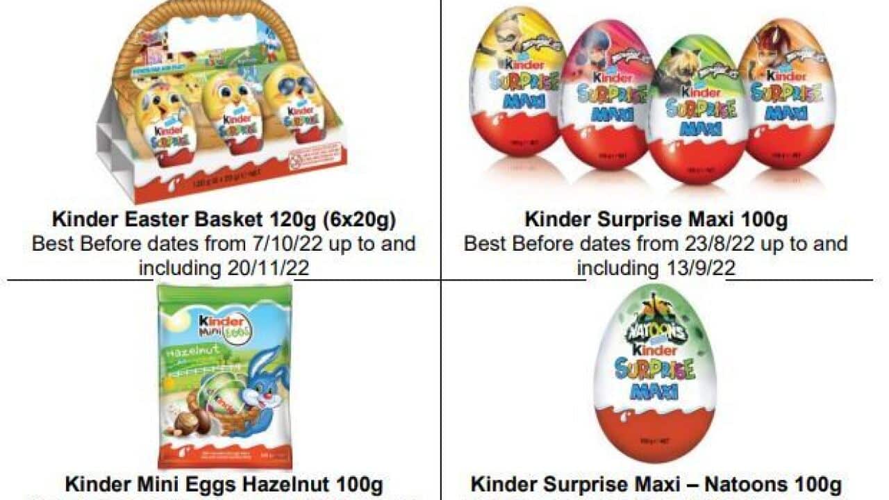 Kinder chocolate products
