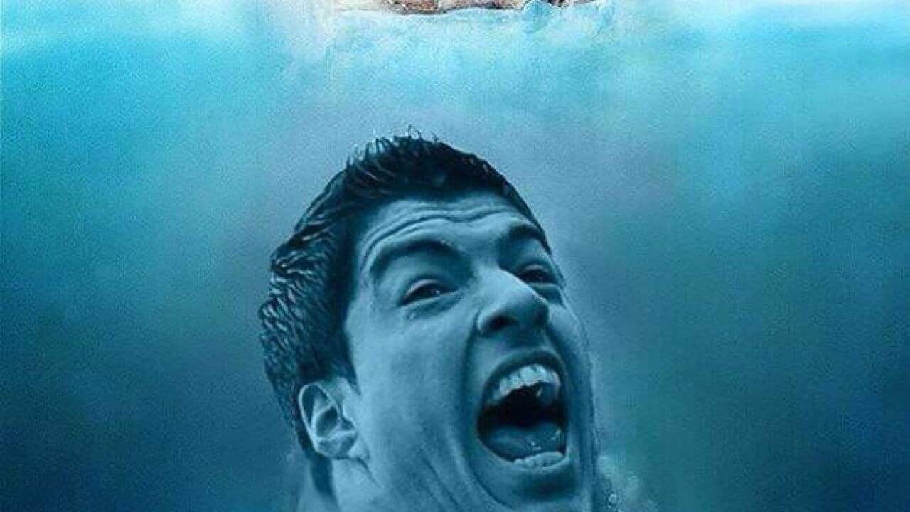 Users have posted funny memes, mocking Uruguay striker Luis Suarez for biting Italy's Giorgio Chiellini.