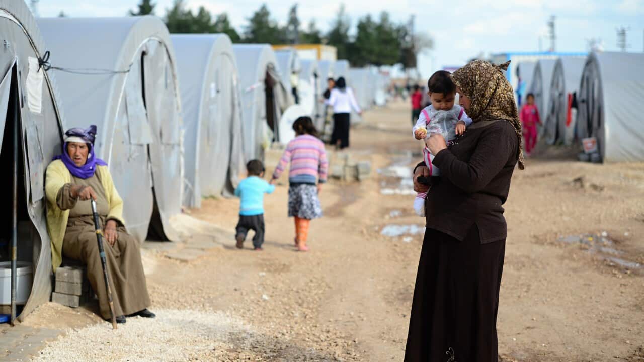 Some women in refugee camps are afraid to go to distribution points to pick up aid packets because of fear of sexual exploitation and abuse