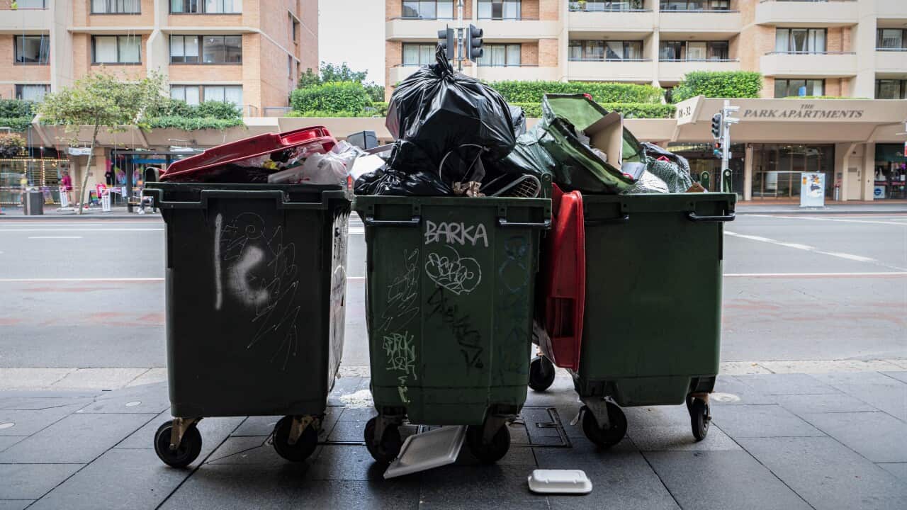 BINS UNCOLLECTED WASTE WORKER STRIKE